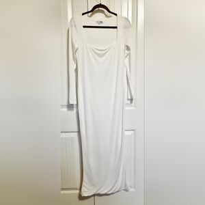 Fashion Nova Elegant White Long Sleeve Dress